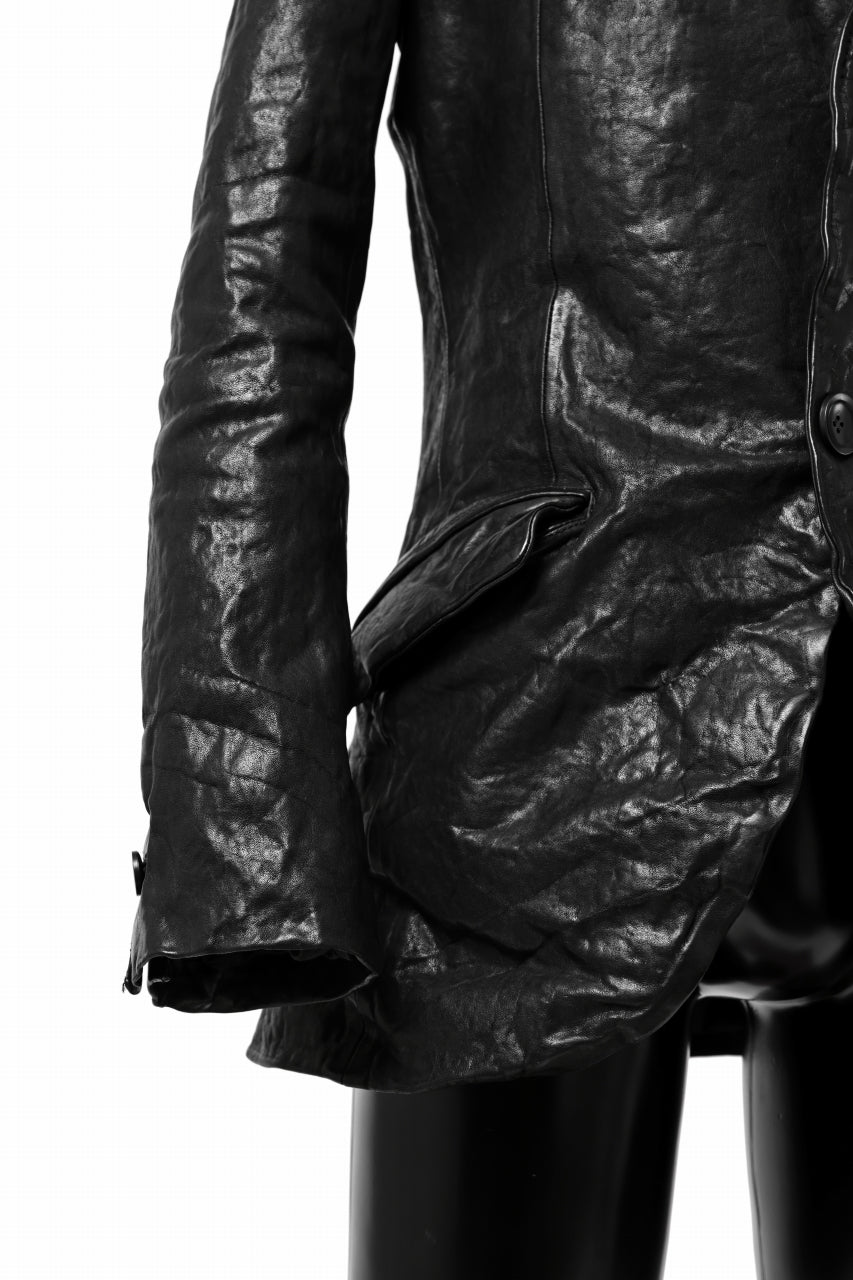 画像をギャラリービューアに読み込む, ISAMU KATAYAMA BACKLASH TAILORED JACKET / DOUBLE-SHOULDER OBJECT DYED (BLACK)