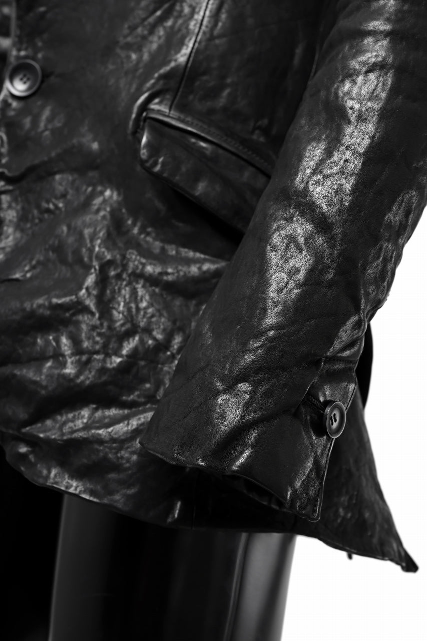 画像をギャラリービューアに読み込む, ISAMU KATAYAMA BACKLASH TAILORED JACKET / DOUBLE-SHOULDER OBJECT DYED (BLACK)