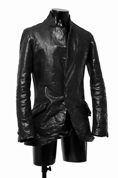 画像をギャラリービューアに読み込む, ISAMU KATAYAMA BACKLASH TAILORED JACKET / DOUBLE-SHOULDER OBJECT DYED (BLACK)