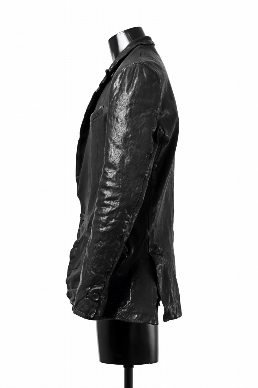 画像をギャラリービューアに読み込む, ISAMU KATAYAMA BACKLASH TAILORED JACKET / DOUBLE-SHOULDER OBJECT DYED (BLACK)