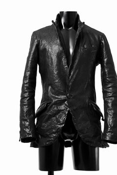 画像をギャラリービューアに読み込む, ISAMU KATAYAMA BACKLASH TAILORED JACKET / DOUBLE-SHOULDER OBJECT DYED (BLACK)