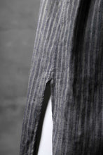 Load image into Gallery viewer, KLASICA STRIPED HERRINGBONE LINEN SHIRT / GARMENT WASHED (NAVY)