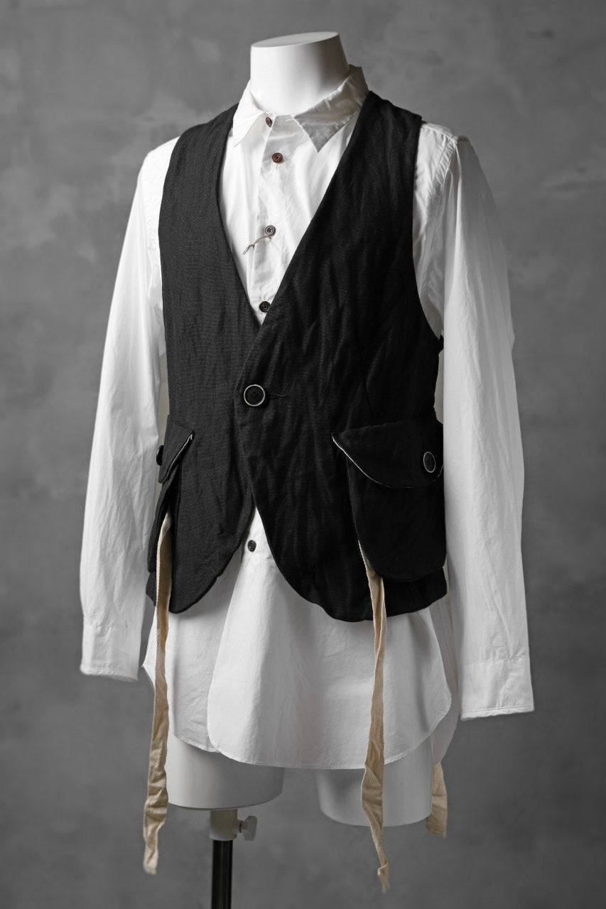 Load image into Gallery viewer, KLASICA CROSS BACK POCKET VEST / RAMIE (CARBON)