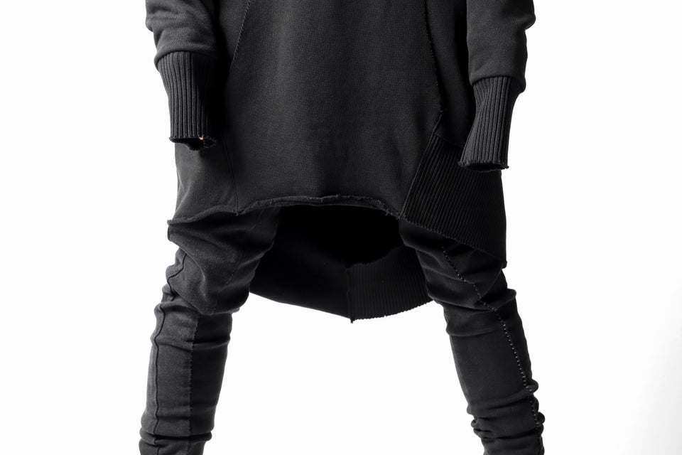 画像をギャラリービューアに読み込む, thomkrom BRUSHED BACK LONG HOODIE / FRENCH-TERRY (BLACK)