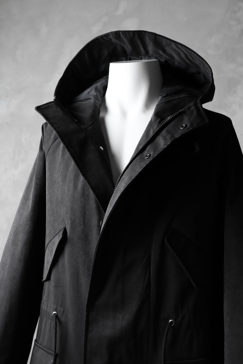 画像をギャラリービューアに読み込む, COLINA M-1948 HOOD PARKA COAT / HIGH DENSITY MILICLOTH (BLACK)