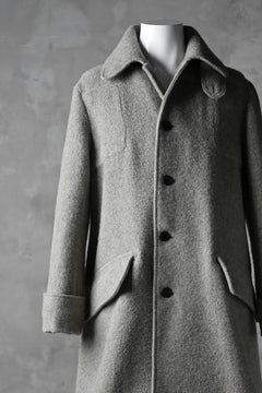 画像をギャラリービューアに読み込む, sus-sous foot guards great coat / W100 Harris melton raised washer (TOP GREY BEIGE)