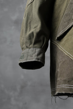 画像をギャラリービューアに読み込む, BACKLASH x LOOM exclusive RECONSTRUCTIVE HOODED JACKET / VINTAGE MILITARY CANVAS