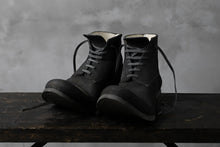 画像をギャラリービューアに読み込む, prtl "one make" Lace Up Boots (JAPAN Cow Reversed Leather / Hand Dyed BLACK)