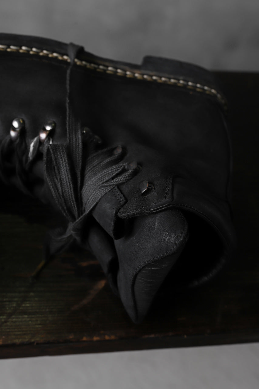 画像をギャラリービューアに読み込む, A DICIANNOVEVENTITRE A1923 Norwegian Laced Boots SH2 / Cavallo Oilo (NERO)