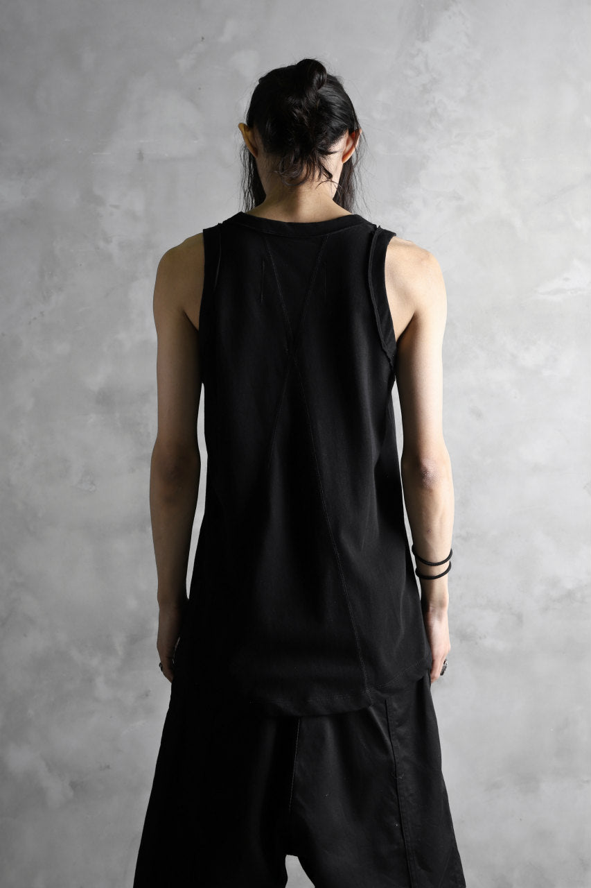 画像をギャラリービューアに読み込む, KLASICA SUD X CUT TANK TOP / DRY TWILL JERSEY (BLACK)