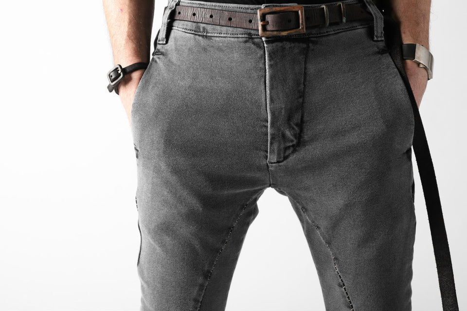 画像をギャラリービューアに読み込む, thomkrom OVER LOCKED SLIM TROUSERS / FADE STRETCH DENIM (LIGHT GREY)