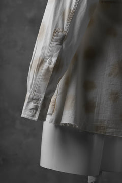 画像をギャラリービューアに読み込む, Aleksandr Manamis Raw Hallf Collar Shirt / Tea Stain Dot
