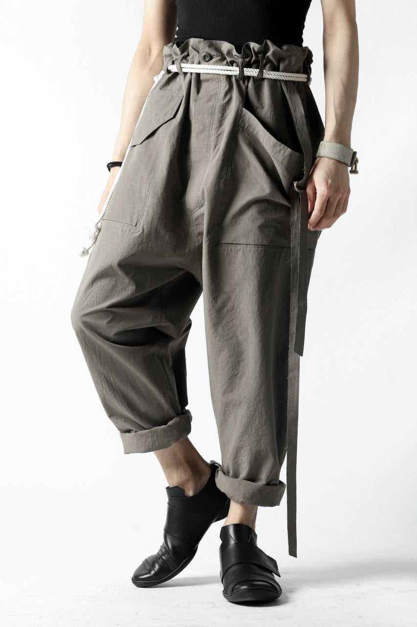 画像をギャラリービューアに読み込む, ISAMU KATAYAMA BACKLASH WIDE TAPERED PANTS / SALT SHRINKAGE TYPEWRITER CLOTH