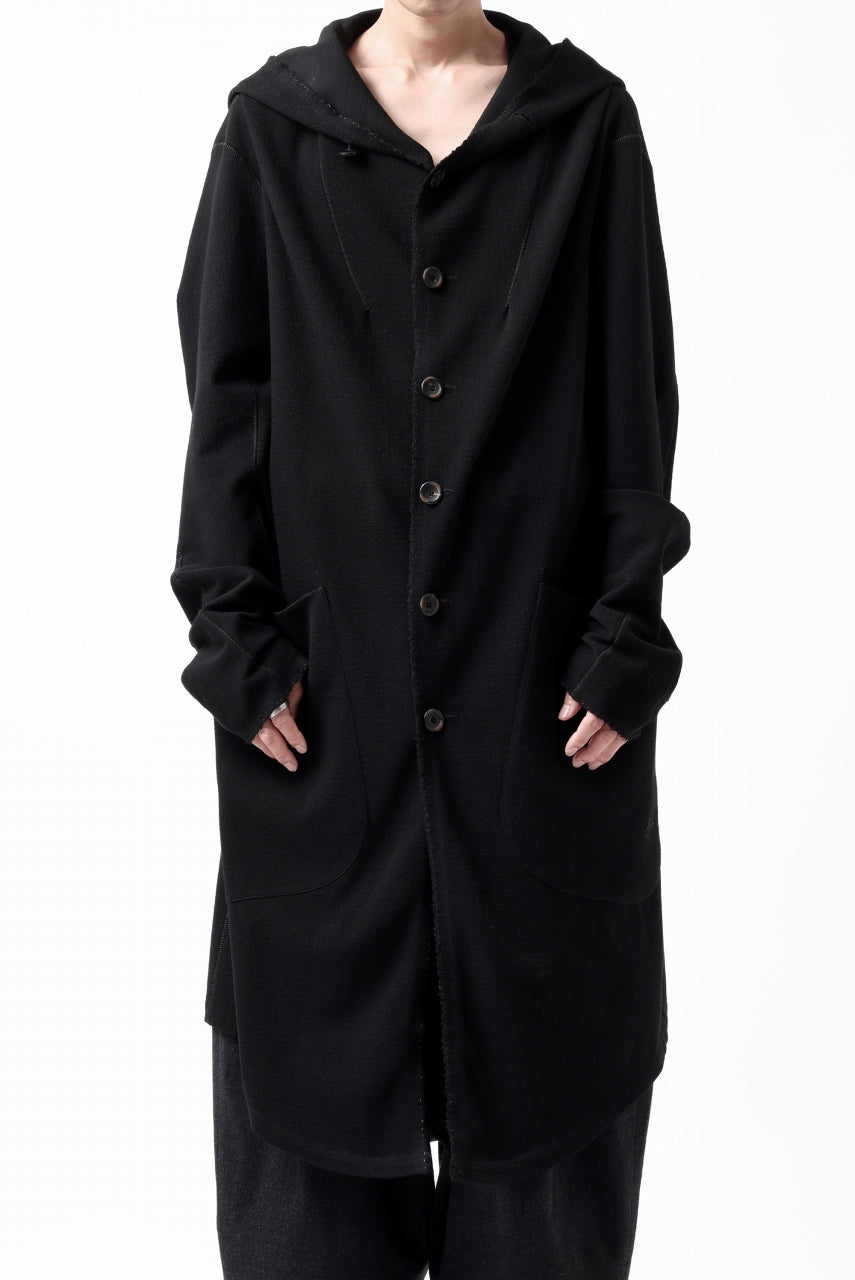 画像をギャラリービューアに読み込む, SOSNOVSKA STITCHED HOODY COAT (BLACK)