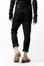 Load image into Gallery viewer, ISAMU KATAYAMA BACKLASH LOWCROTCH SLIM PANTS / HIGH POWER STRETCH DENIM (BLACK)