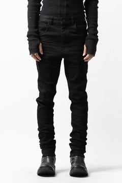 Load image into Gallery viewer, ISAMU KATAYAMA BACKLASH LOWCROTCH SLIM PANTS / HIGH POWER STRETCH DENIM (BLACK)