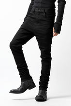 Load image into Gallery viewer, ISAMU KATAYAMA BACKLASH LOWCROTCH SLIM PANTS / HIGH POWER STRETCH DENIM (BLACK)