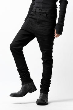 Load image into Gallery viewer, ISAMU KATAYAMA BACKLASH LOWCROTCH SLIM PANTS / HIGH POWER STRETCH DENIM (BLACK)