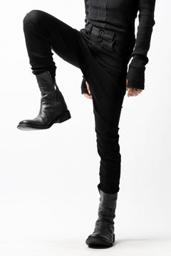 Load image into Gallery viewer, ISAMU KATAYAMA BACKLASH LOWCROTCH SLIM PANTS / HIGH POWER STRETCH DENIM (BLACK)