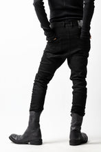 Load image into Gallery viewer, ISAMU KATAYAMA BACKLASH LOWCROTCH SLIM PANTS / HIGH POWER STRETCH DENIM (BLACK)