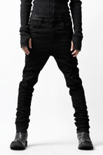 Load image into Gallery viewer, ISAMU KATAYAMA BACKLASH LOWCROTCH SLIM PANTS / HIGH POWER STRETCH DENIM (BLACK)