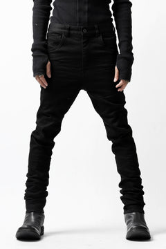 Load image into Gallery viewer, ISAMU KATAYAMA BACKLASH LOWCROTCH SLIM PANTS / HIGH POWER STRETCH DENIM (BLACK)