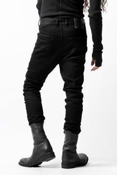 Load image into Gallery viewer, ISAMU KATAYAMA BACKLASH LOWCROTCH SLIM PANTS / HIGH POWER STRETCH DENIM (BLACK)