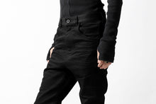 Load image into Gallery viewer, ISAMU KATAYAMA BACKLASH LOWCROTCH SLIM PANTS / HIGH POWER STRETCH DENIM (BLACK)