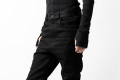 Load image into Gallery viewer, ISAMU KATAYAMA BACKLASH LOWCROTCH SLIM PANTS / HIGH POWER STRETCH DENIM (BLACK)