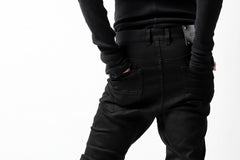 Load image into Gallery viewer, ISAMU KATAYAMA BACKLASH LOWCROTCH SLIM PANTS / HIGH POWER STRETCH DENIM (BLACK)