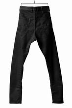 Load image into Gallery viewer, ISAMU KATAYAMA BACKLASH LOWCROTCH SLIM PANTS / HIGH POWER STRETCH DENIM (BLACK)