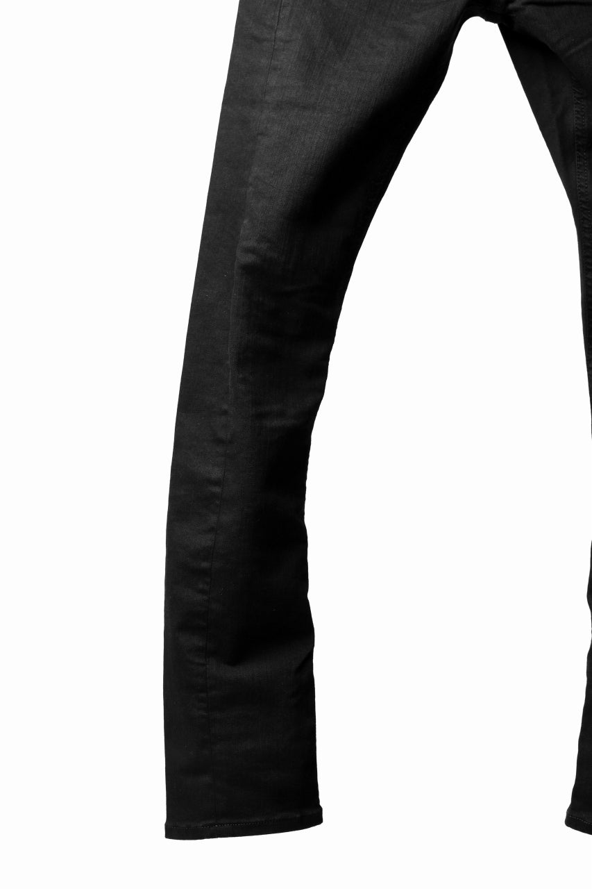Load image into Gallery viewer, ISAMU KATAYAMA BACKLASH LOWCROTCH SLIM PANTS / HIGH POWER STRETCH DENIM (BLACK)