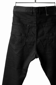 Load image into Gallery viewer, ISAMU KATAYAMA BACKLASH LOWCROTCH SLIM PANTS / HIGH POWER STRETCH DENIM (BLACK)