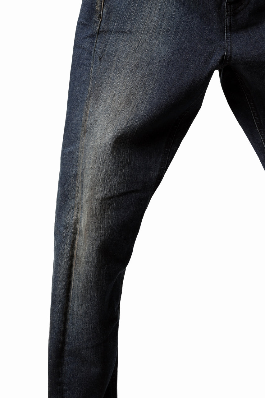 画像をギャラリービューアに読み込む, ISAMU KATAYAMA BACKLASH L/C SLIM DENIM PANTS / EXTREME STRETCH DIRTY (INDIGO)