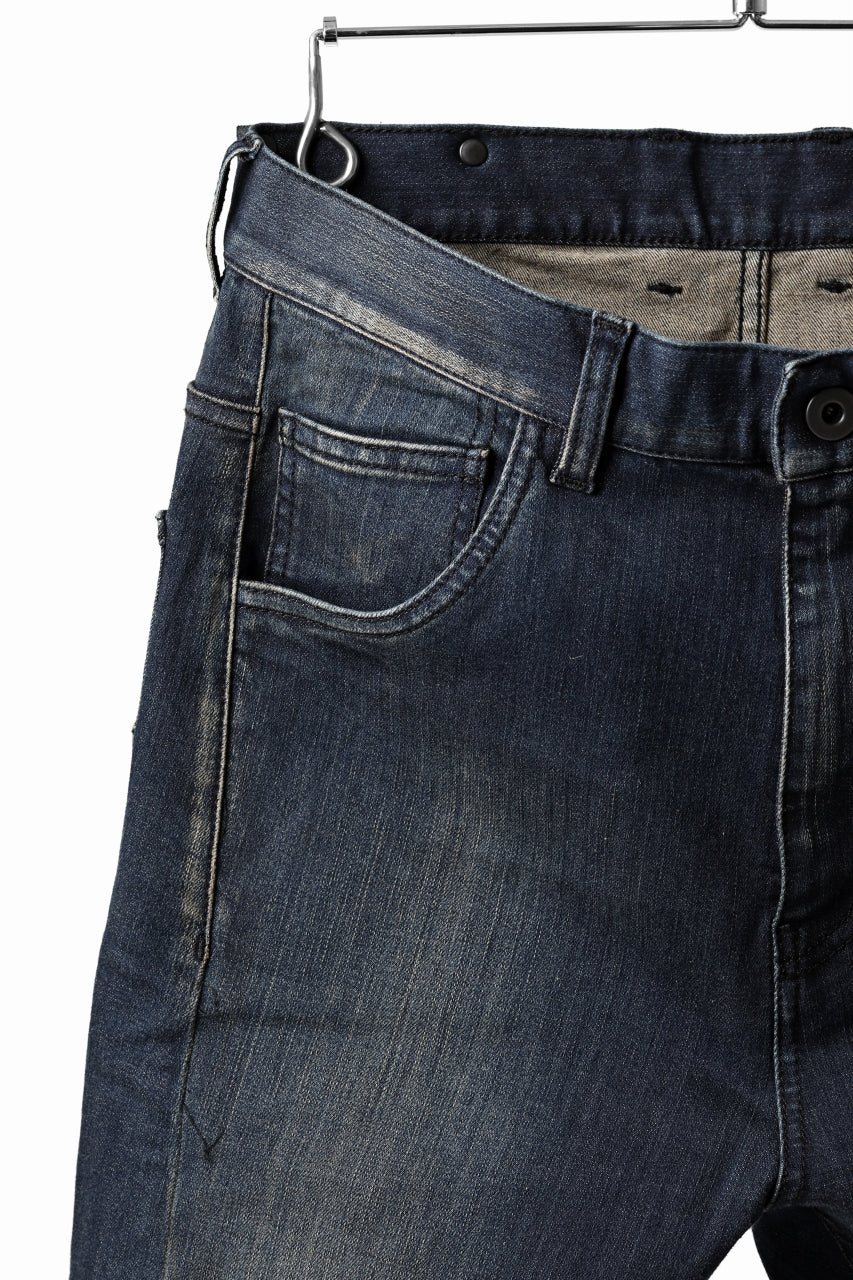 画像をギャラリービューアに読み込む, ISAMU KATAYAMA BACKLASH L/C SLIM DENIM PANTS / EXTREME STRETCH DIRTY (INDIGO)