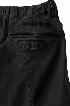 画像をギャラリービューアに読み込む, ISAMU KATAYAMA BACKLASH SARROUEL DENIM SHORTS / EXTREME STRETCH WASHER (BLACK)