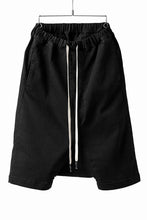 画像をギャラリービューアに読み込む, ISAMU KATAYAMA BACKLASH SARROUEL DENIM SHORTS / EXTREME STRETCH WASHER (BLACK)