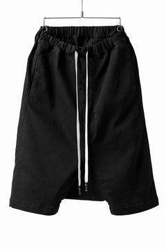 画像をギャラリービューアに読み込む, ISAMU KATAYAMA BACKLASH SARROUEL DENIM SHORTS / EXTREME STRETCH WASHER (BLACK)
