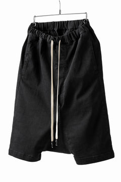 画像をギャラリービューアに読み込む, ISAMU KATAYAMA BACKLASH SARROUEL DENIM SHORTS / EXTREME STRETCH WASHER (BLACK)