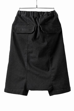 画像をギャラリービューアに読み込む, ISAMU KATAYAMA BACKLASH SARROUEL DENIM SHORTS / EXTREME STRETCH WASHER (BLACK)