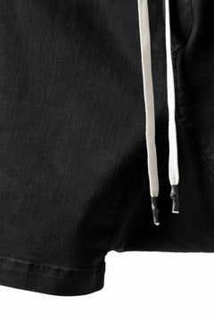 画像をギャラリービューアに読み込む, ISAMU KATAYAMA BACKLASH SARROUEL DENIM SHORTS / EXTREME STRETCH WASHER (BLACK)