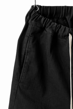 画像をギャラリービューアに読み込む, ISAMU KATAYAMA BACKLASH SARROUEL DENIM SHORTS / EXTREME STRETCH WASHER (BLACK)