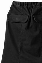 画像をギャラリービューアに読み込む, ISAMU KATAYAMA BACKLASH SARROUEL DENIM SHORTS / EXTREME STRETCH WASHER (BLACK)