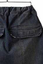 画像をギャラリービューアに読み込む, ISAMU KATAYAMA BACKLASH SARROUEL DENIM SHORTS / EXTREME STRETCH DIRTY (INDIGO)