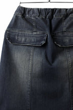画像をギャラリービューアに読み込む, ISAMU KATAYAMA BACKLASH SARROUEL DENIM SHORTS / EXTREME STRETCH DIRTY (INDIGO)