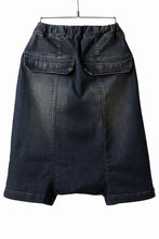 画像をギャラリービューアに読み込む, ISAMU KATAYAMA BACKLASH SARROUEL DENIM SHORTS / EXTREME STRETCH DIRTY (INDIGO)