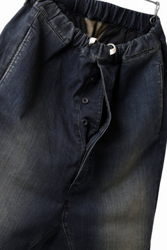 画像をギャラリービューアに読み込む, ISAMU KATAYAMA BACKLASH SARROUEL DENIM SHORTS / EXTREME STRETCH DIRTY (INDIGO)