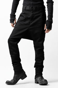 Load image into Gallery viewer, ISAMU KATAYAMA BACKLASH SARROUEL PANTS / HIGH POWER STRETCH DENIM (BLACK)
