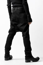 Load image into Gallery viewer, ISAMU KATAYAMA BACKLASH SARROUEL PANTS / HIGH POWER STRETCH DENIM (BLACK)