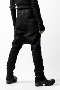 Load image into Gallery viewer, ISAMU KATAYAMA BACKLASH SARROUEL PANTS / HIGH POWER STRETCH DENIM (BLACK)